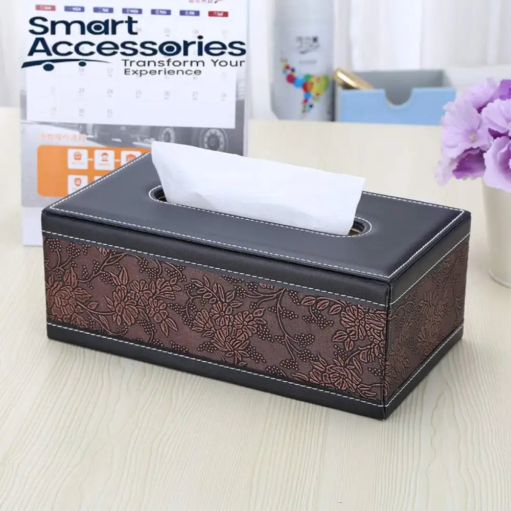 Leather Tissue Box Roman