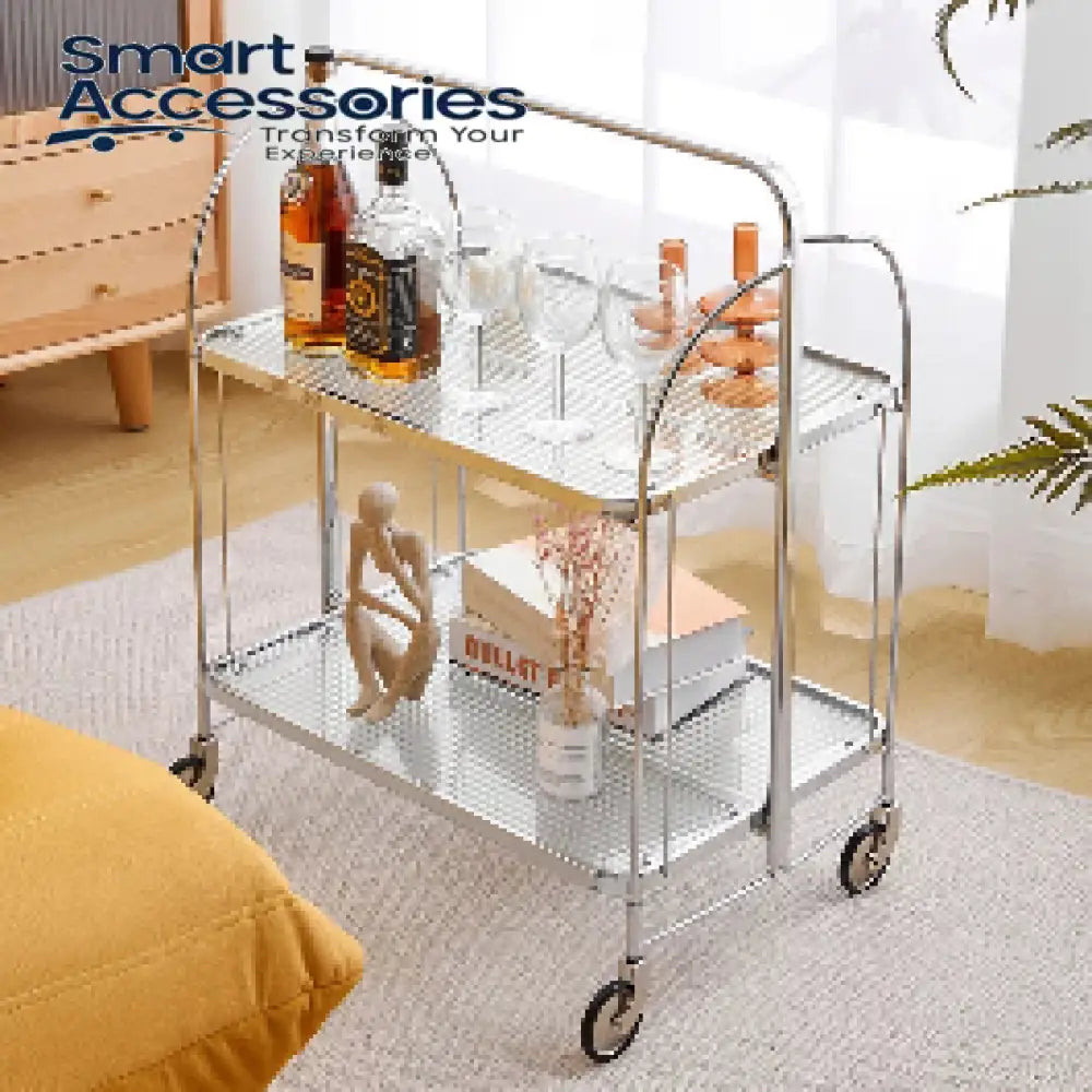 Modern Gold Folding Bar Cart Trolly