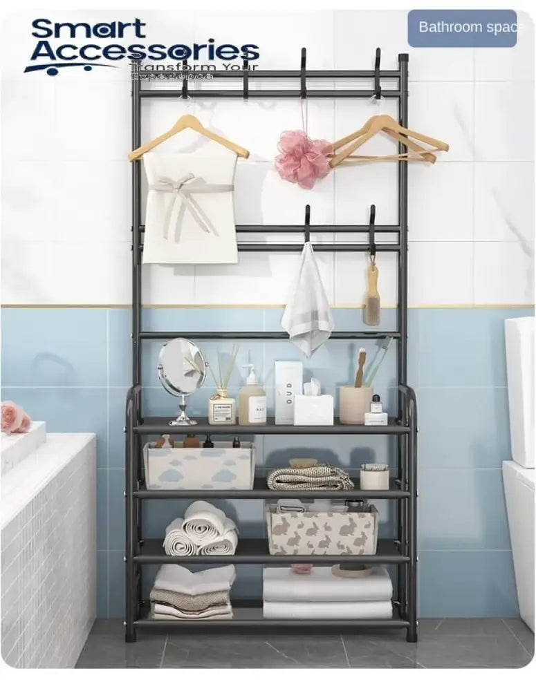 Multifunction 5 Layers Shoe Rack With Clothes