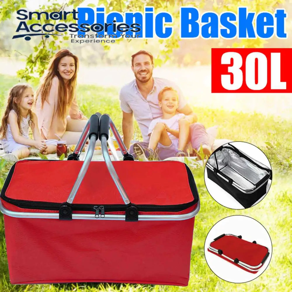 Portable Outdoor Picnic Storage Basket 30L Home Accessories