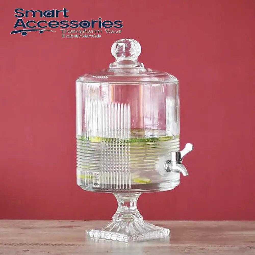 Premium 4.5 Ltr Footed Glass Beverage Dispenser With Tap