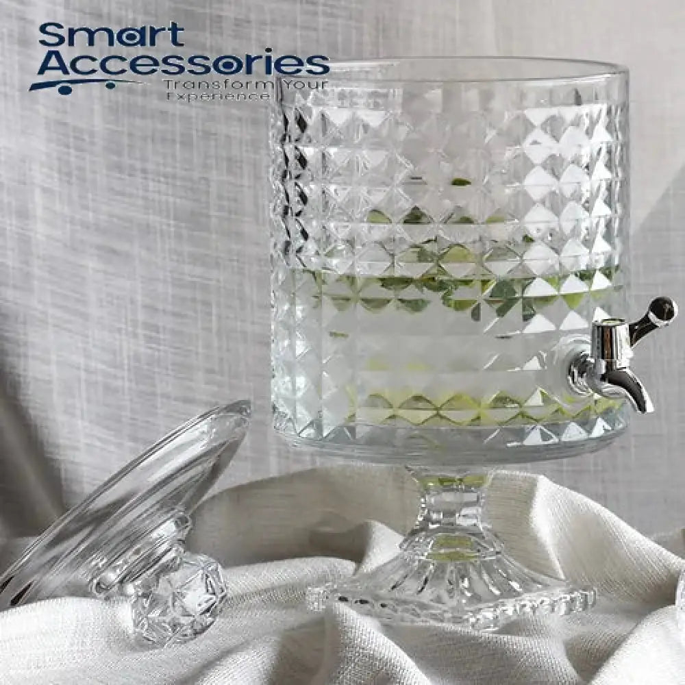 Premium 4.5 Ltr Footed Glass Beverage Dispenser With Tap