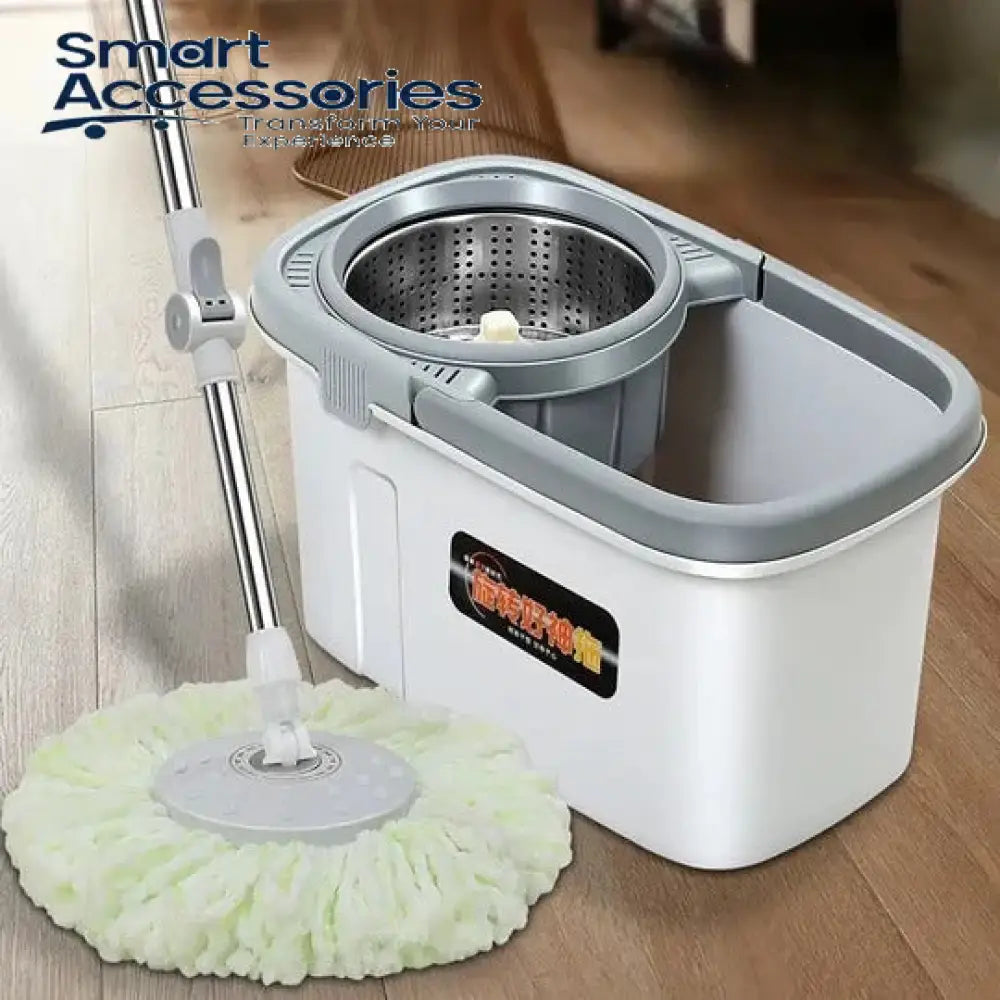 Rectangular Automatic Spin Mop Hand Free Floor Cleaning Microfiber