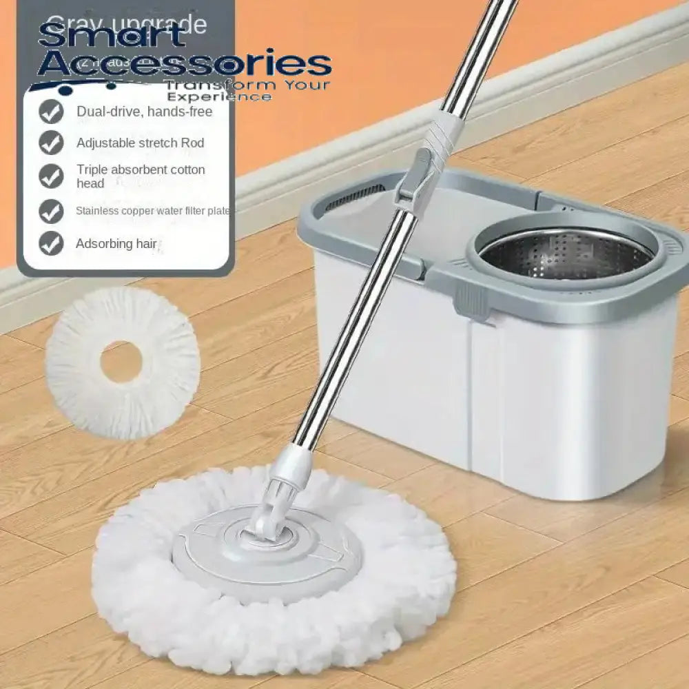 Rectangular Automatic Spin Mop Hand Free Floor Cleaning Microfiber
