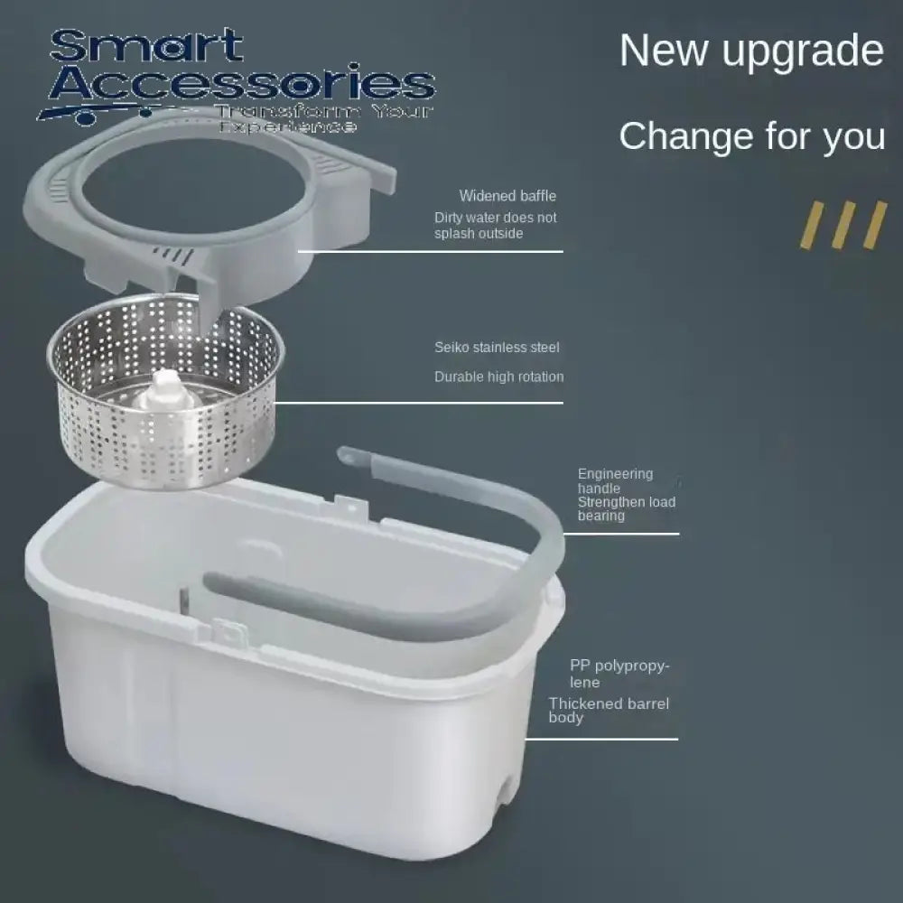 Rectangular Automatic Spin Mop Hand Free Floor Cleaning Microfiber