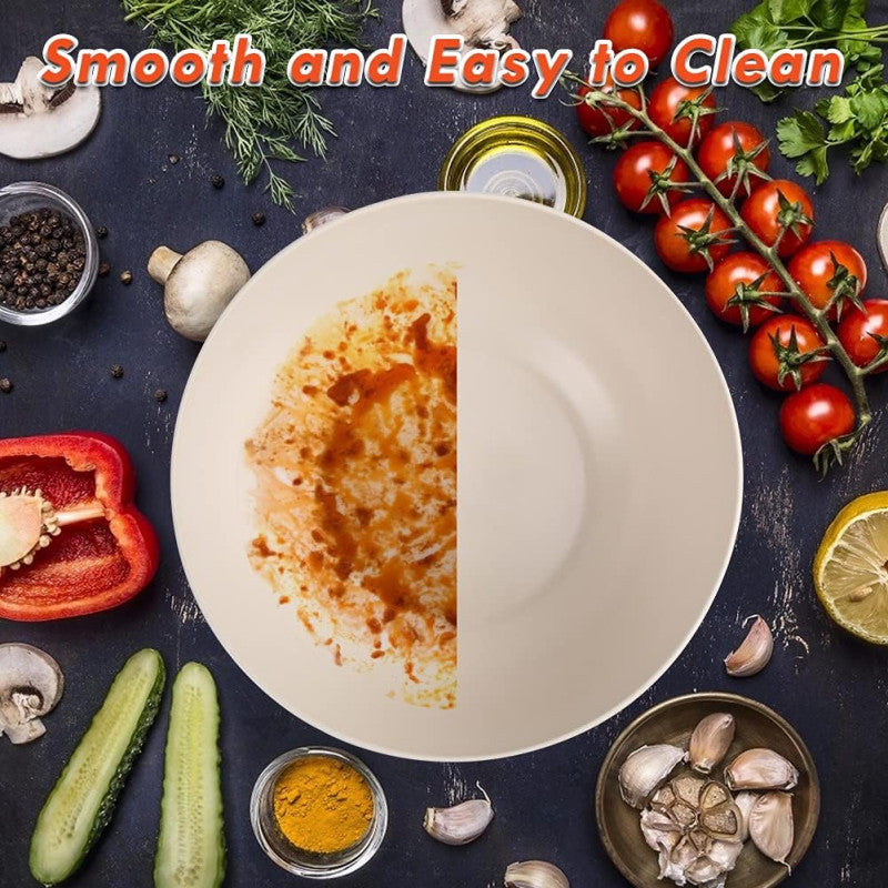 Bamboo Fiber Large Salad Bowl Set with Cutlery and Sealing Lid, Salad Serving Bowl with Utensils