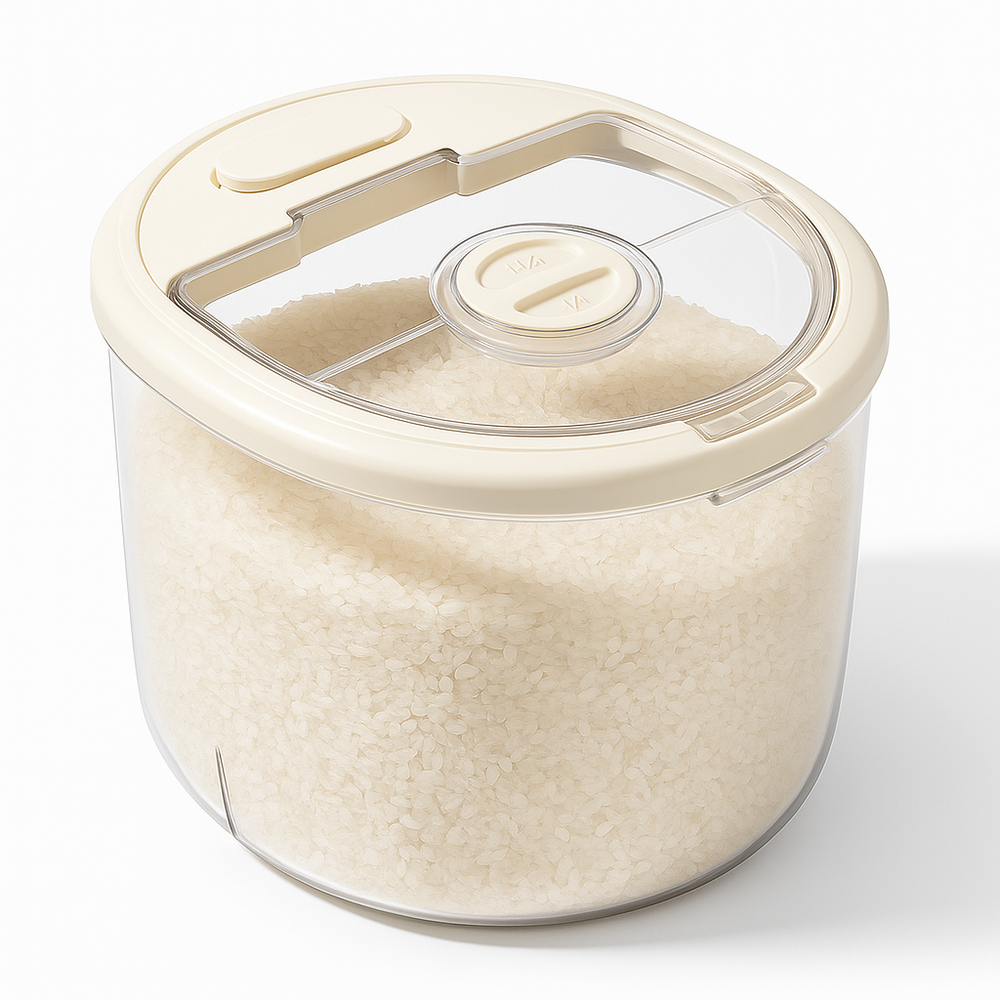 Acrylic Round Rice Storage Box