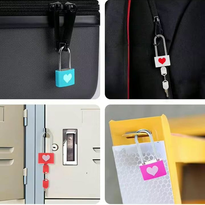 Heart Design Safety Padlock With Keys