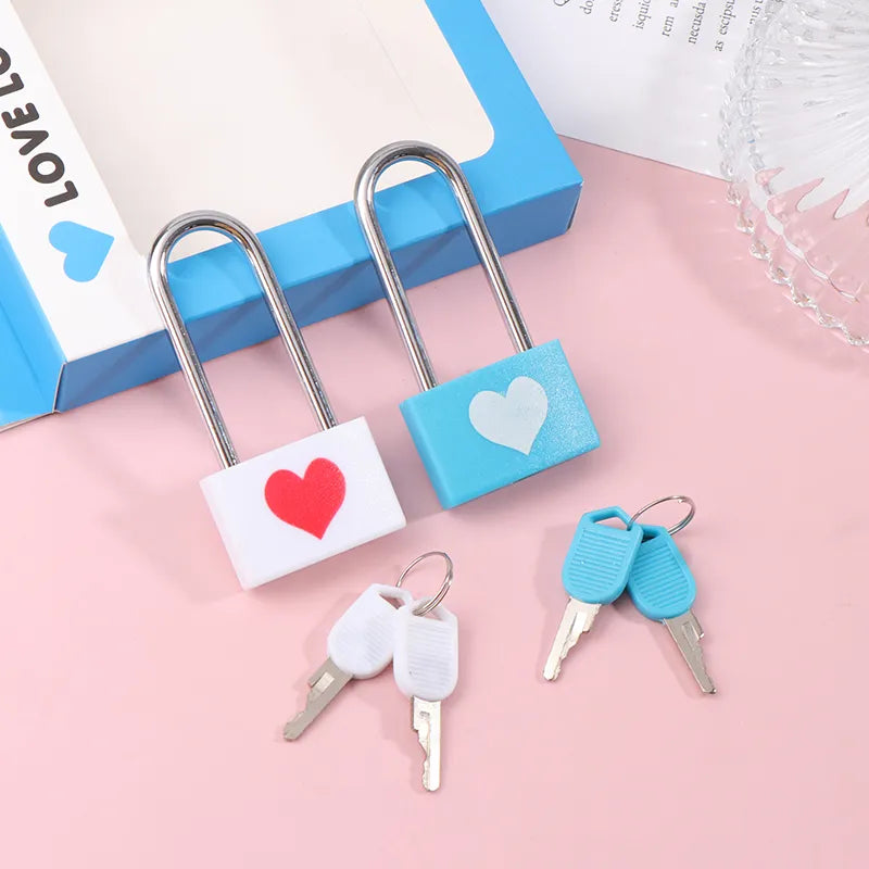 Heart Design Safety Padlock With Keys