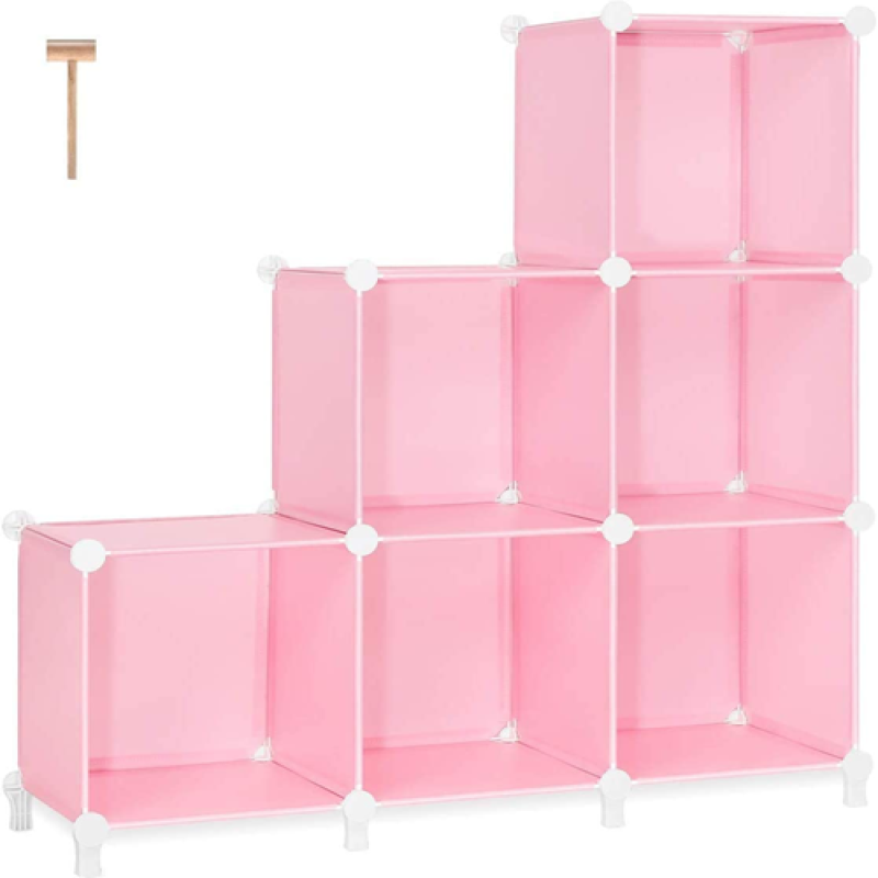 Multipurpose 6 Cubes Portable Wardrobe Cabinet, Clothes Storage Organizer