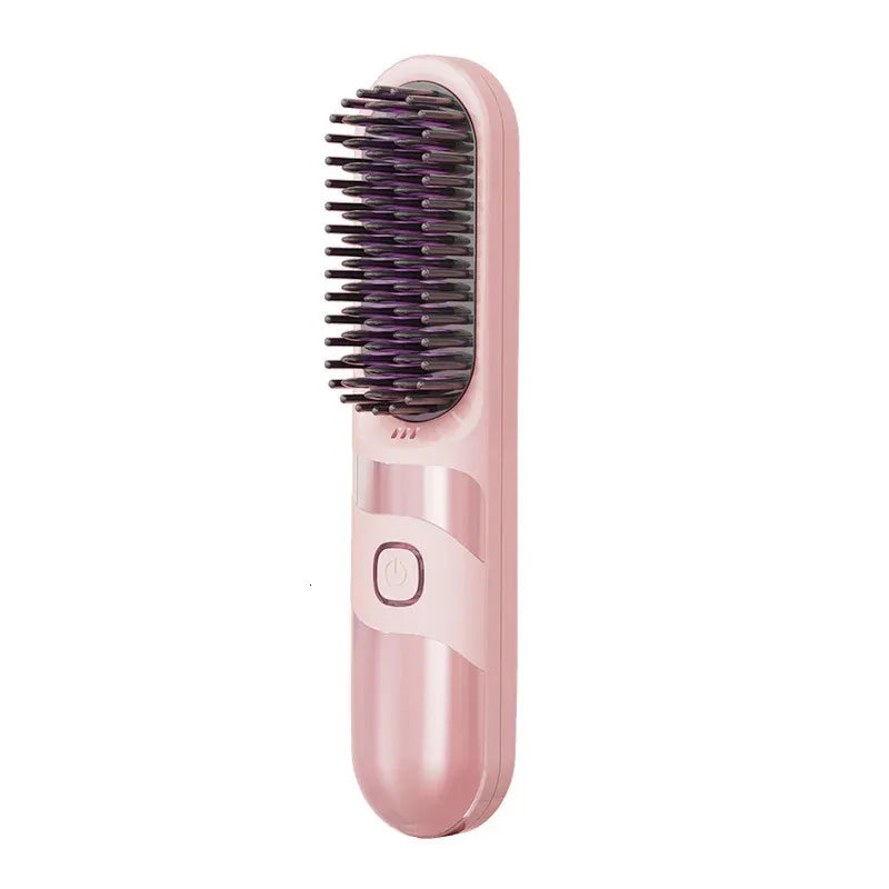 Portable Mini Electric Hair Straightener Brush