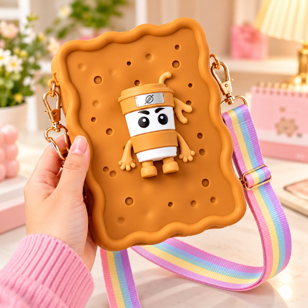 Silicone Cute Character Kids Crossbody Bag