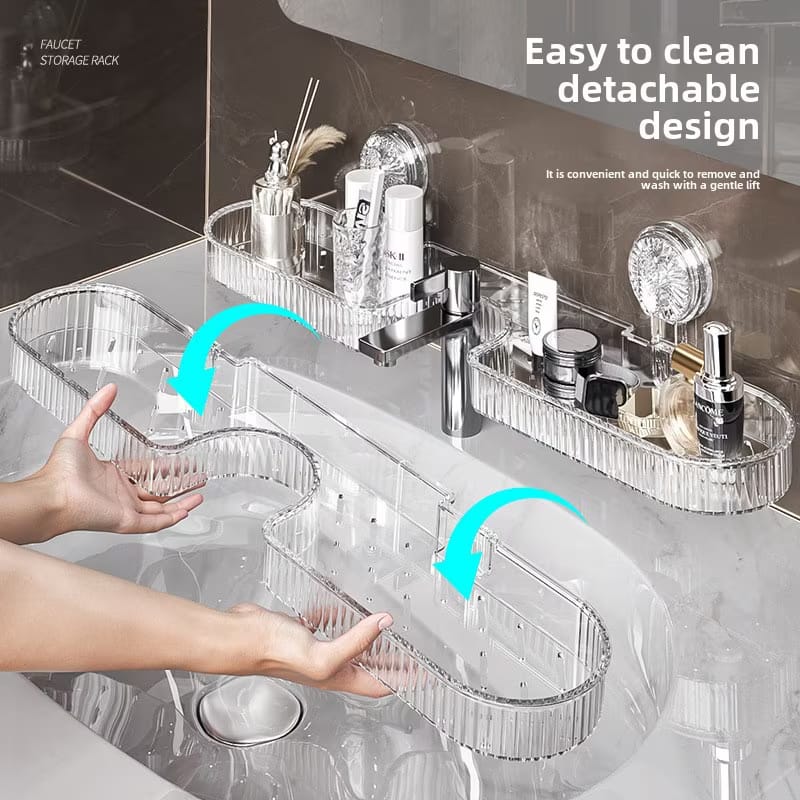 Wall Mounted No Drill Shelf Storage Organizer