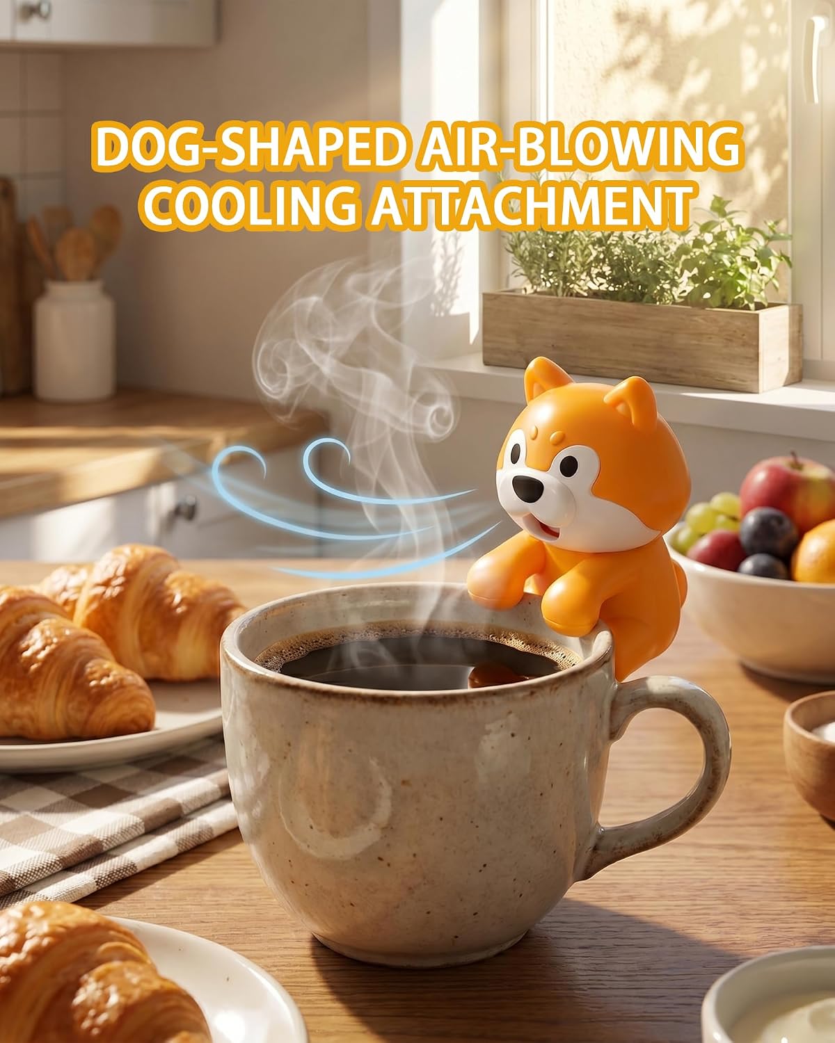 Cute Puppy Hot Food Cooling Fan
