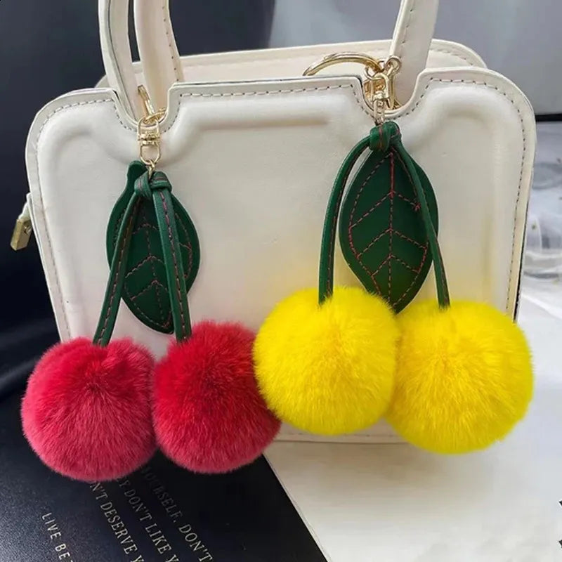 Multipurpose Usable Push Cherry Toy Keychain