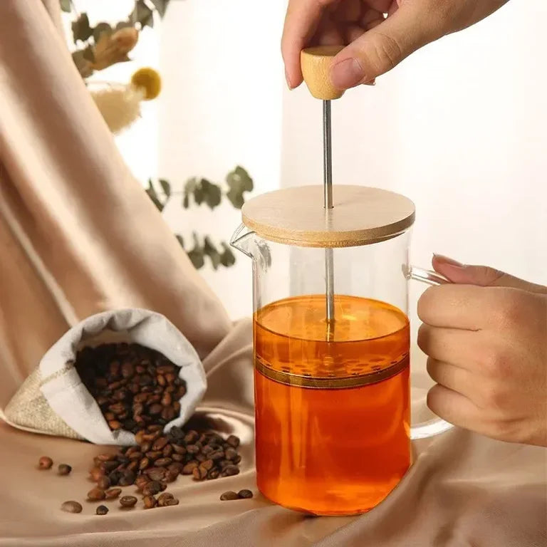 Multifunctional Coffee French Press Pot With Filter high borosilicate glass Hand Punch Coffee Pot
