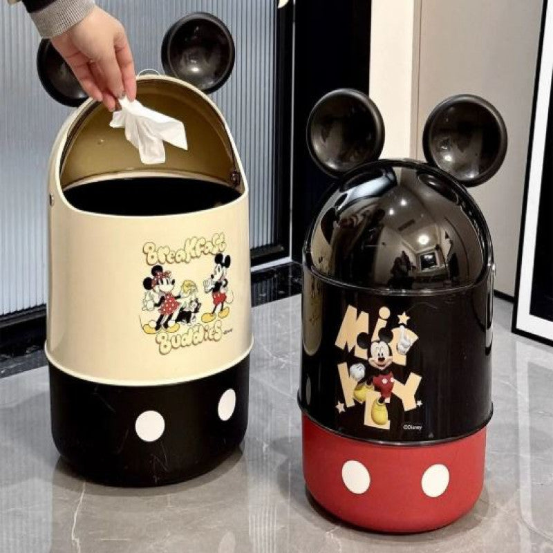 Portable Paper Bin Disney Mickey Mouse Cute Trash Can