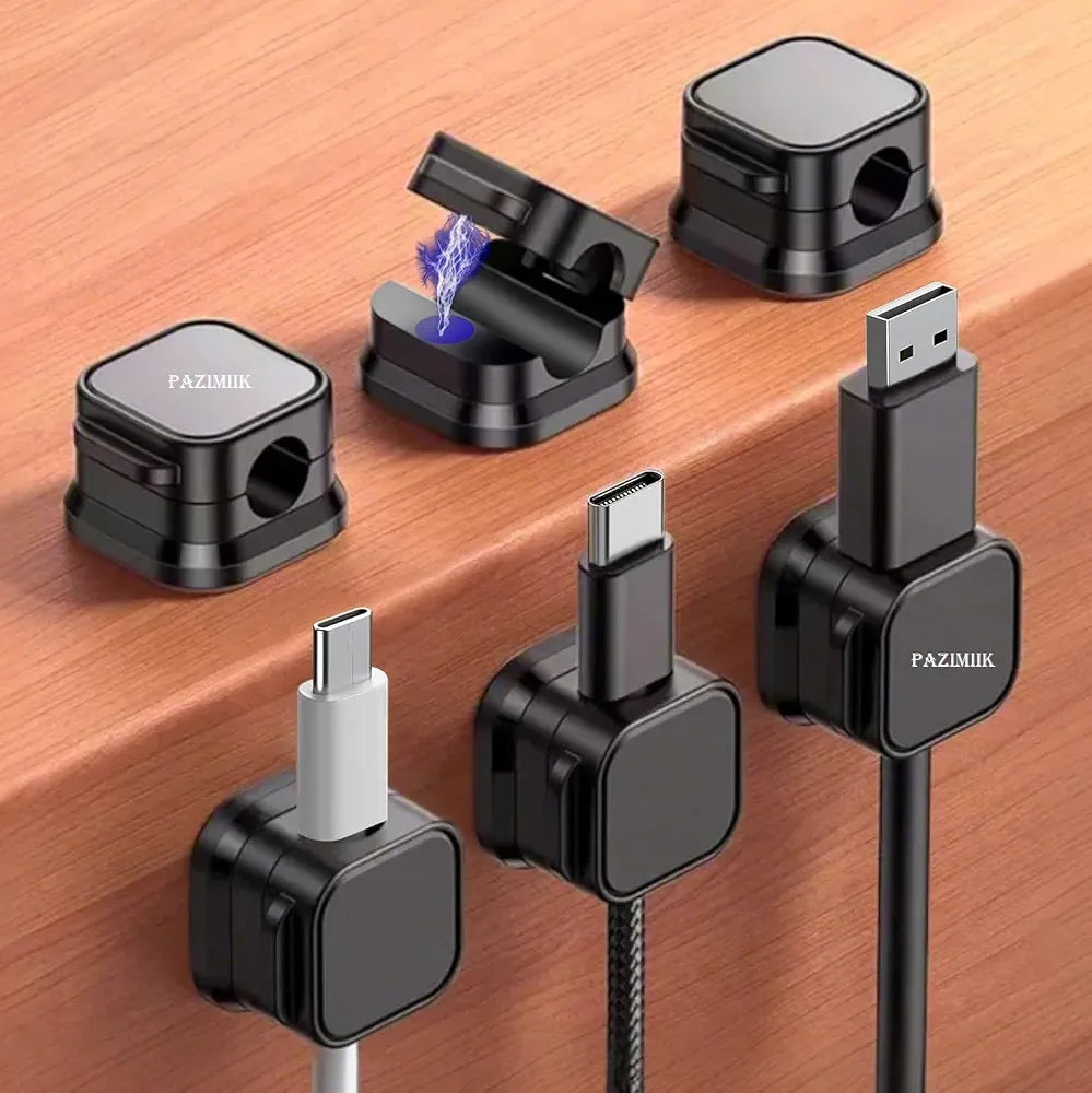6pcs Set Adjustable Magnetic Cable Holder Organizer