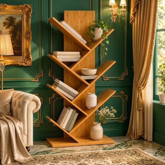 Wooden Decorative Book Organizer Shelf
