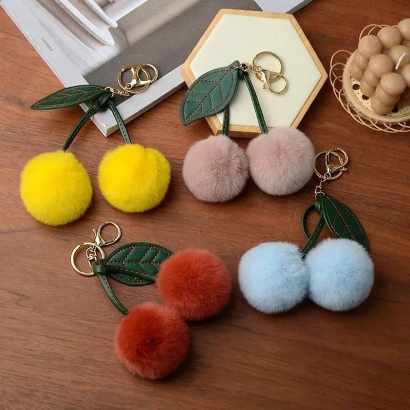 Multipurpose Usable Push Cherry Toy Keychain