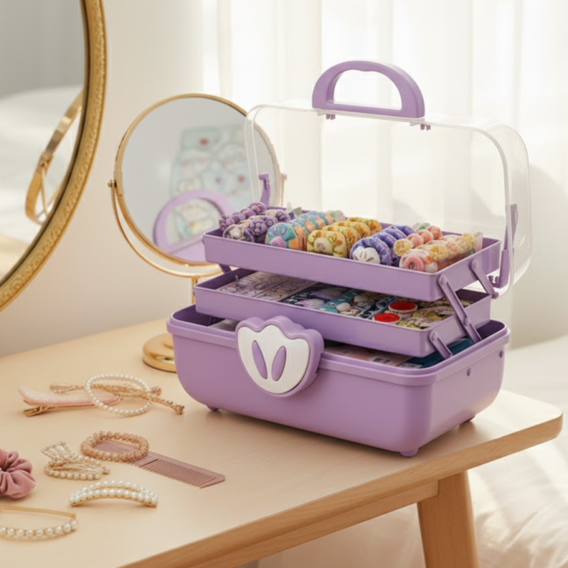 Multilayer Cosmetics, Jewelry And Hair Accessories Storage Box Organizer
