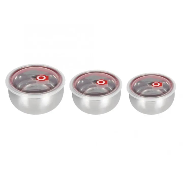3-Pieces Stainless Steel Airtight Container Jar Set