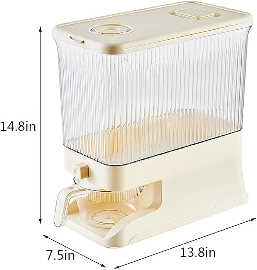 Rice Storage Container With Measuring Cup