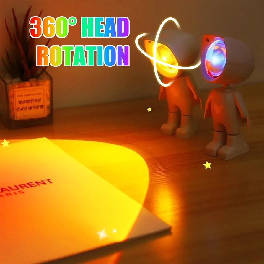 Cute Astronaut LED Projection Table Lamp