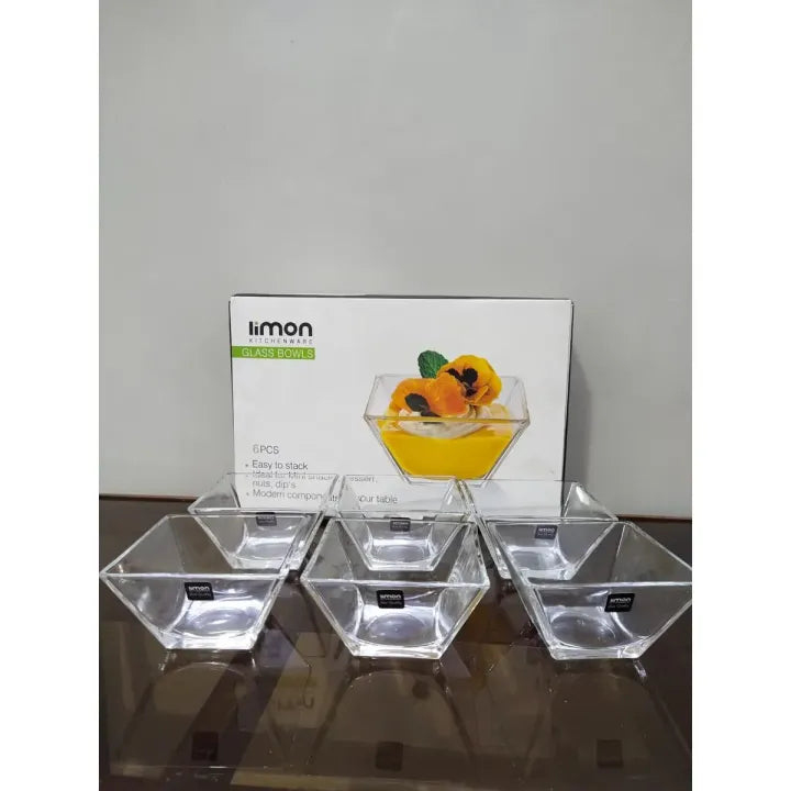 Limon Glass Serving Bowl Set Pack of 6