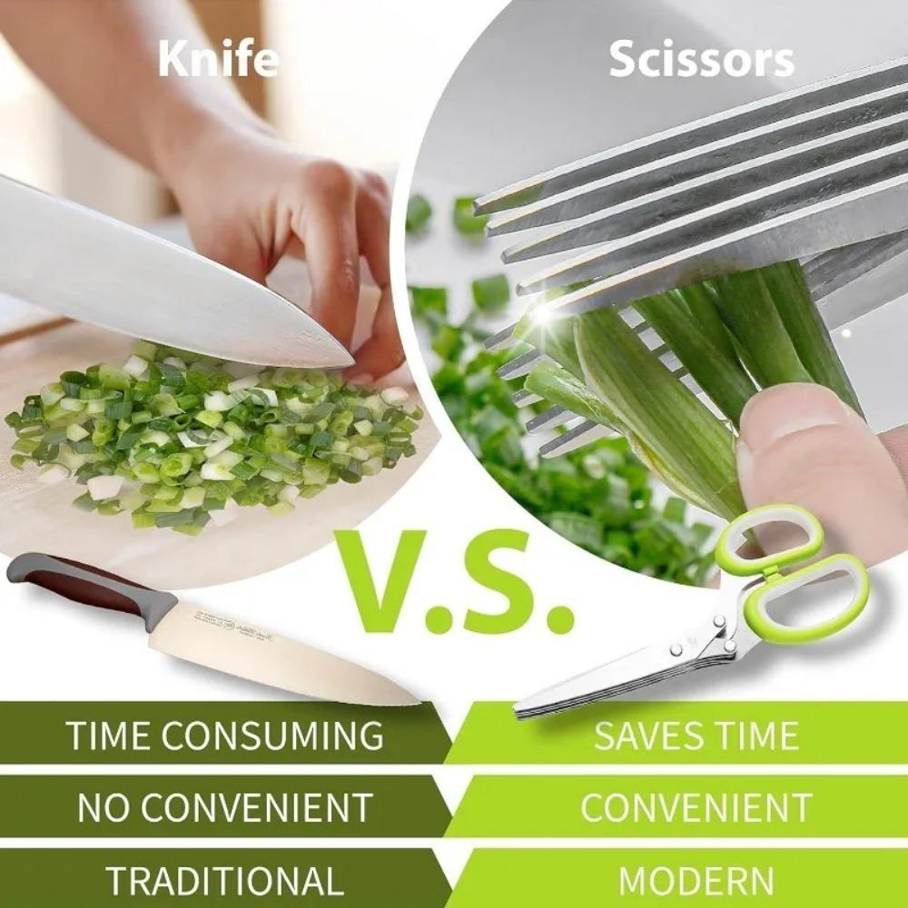 Stainless Steel 5 Blades Herb's Kitchen Scissor