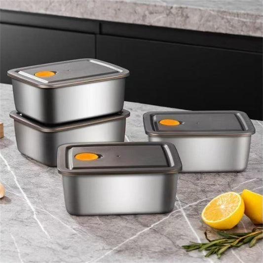 Stainless Steel Airtight Food Storage Container Set (Pack Of 3)