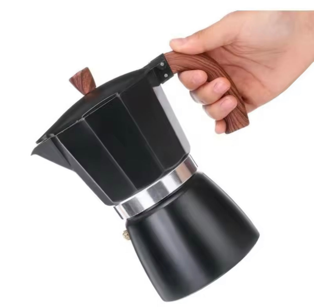 Manual Espresso Coffee Maker With Wooden Handle
