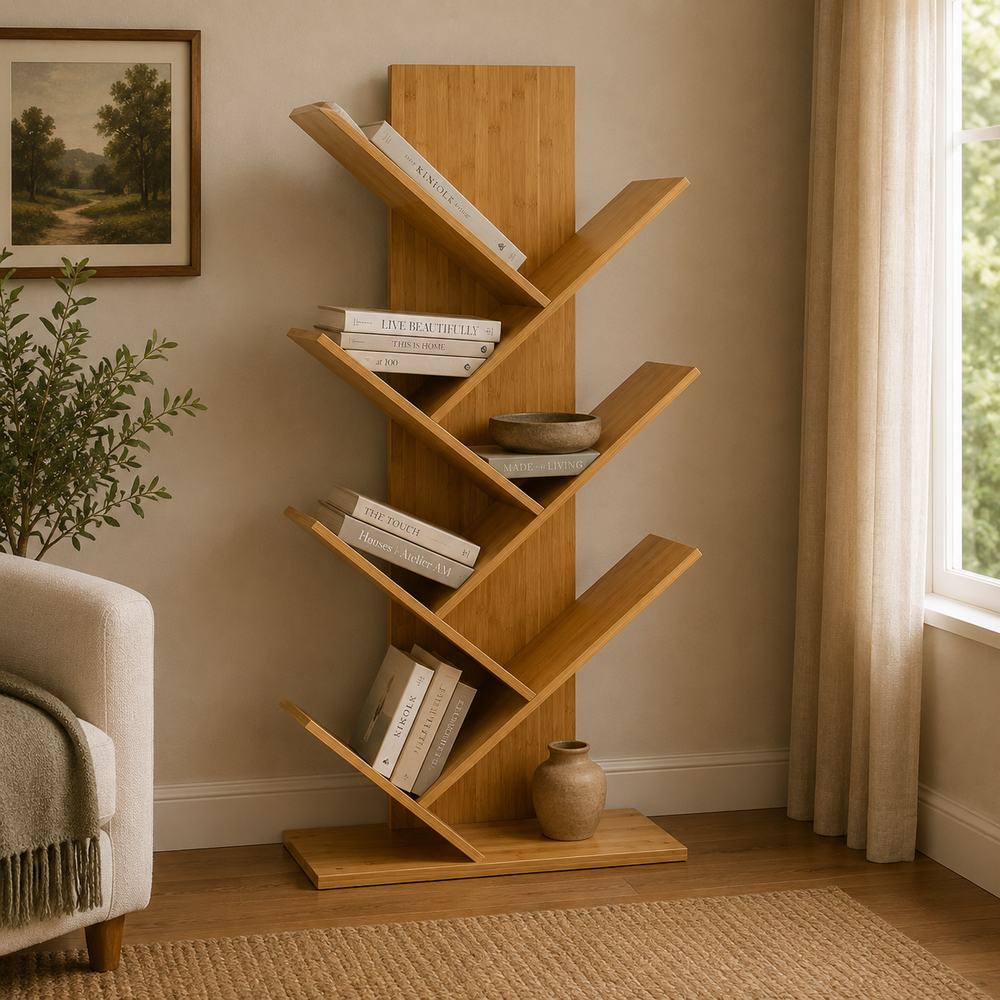 Wooden Decorative Book Organizer Shelf