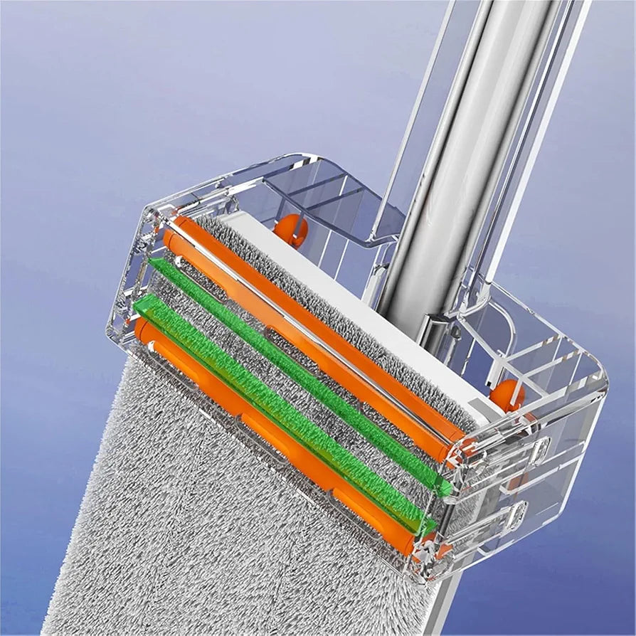 Hands-Free Flat Squeeze Mop and Folding Bucket Set