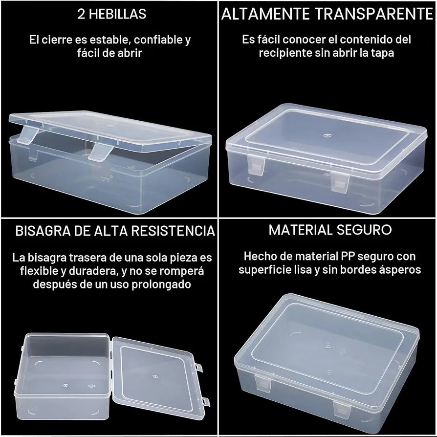 Large Capacity Jewelry Box with 24 Compartments – Clear Organizer with Mini Containers & Labels