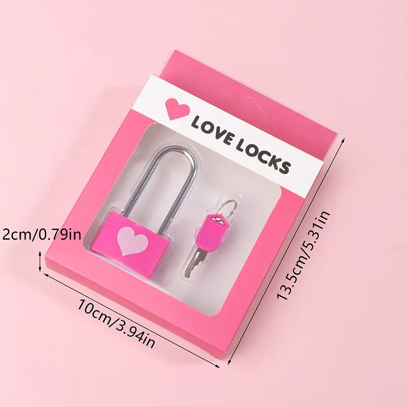 Heart Design Safety Padlock With Keys