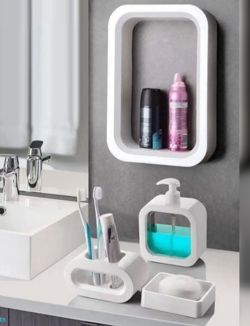 Acrylic 4-Piece Bathroom Storage Set