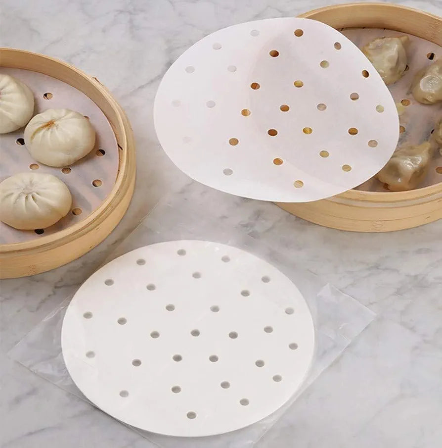 Silicone Disposable Oil Paper Non-stick Perforated Paper Air Fryer (50Pcs)