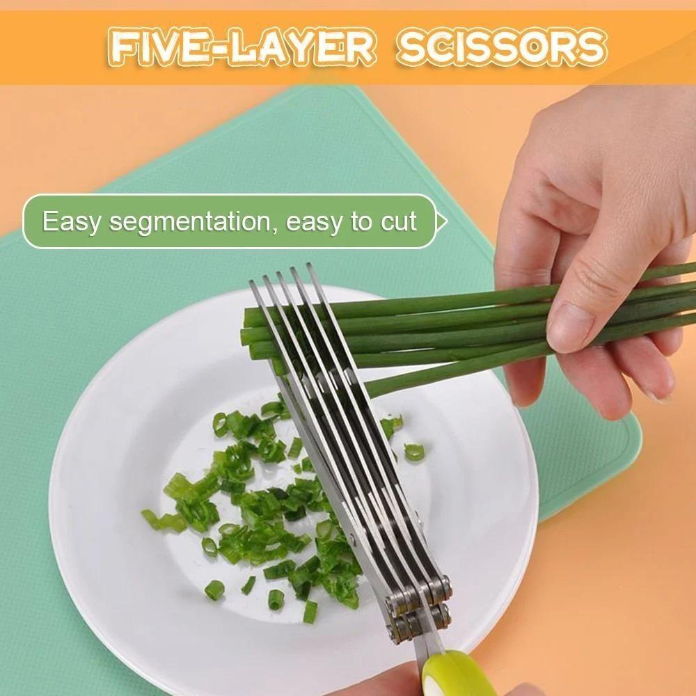 Stainless Steel 5 Blades Herb's Kitchen Scissor