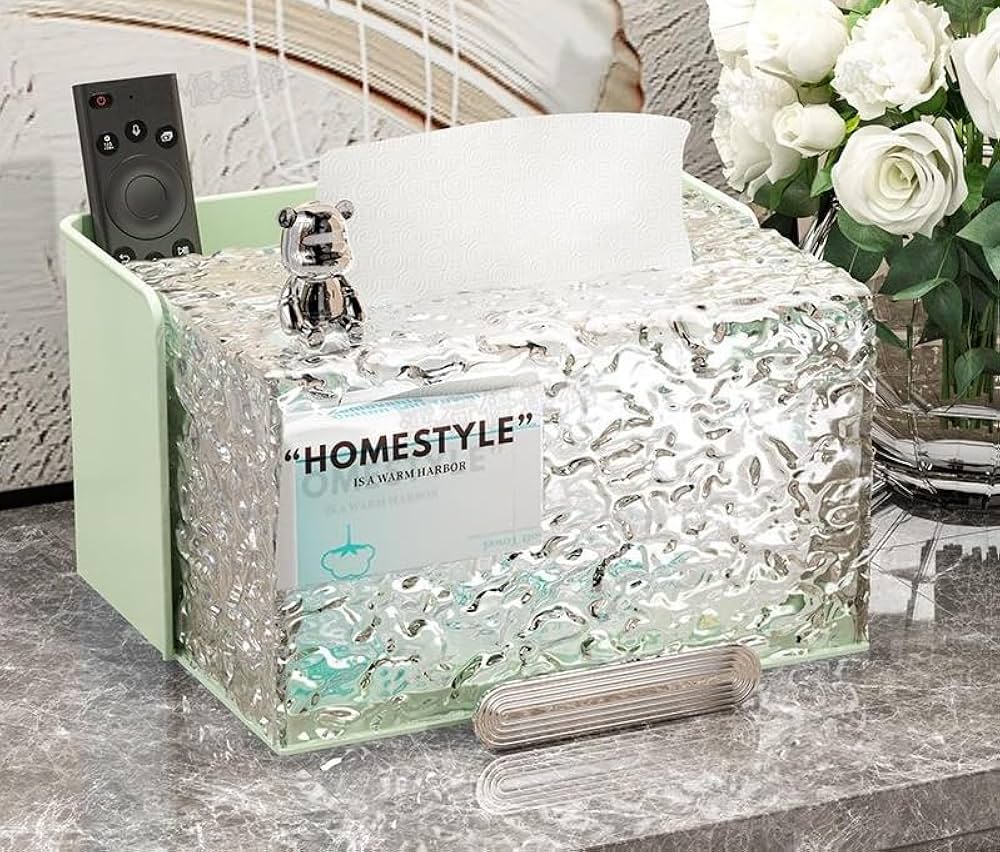 Acrylic Water Texture Tissue Box