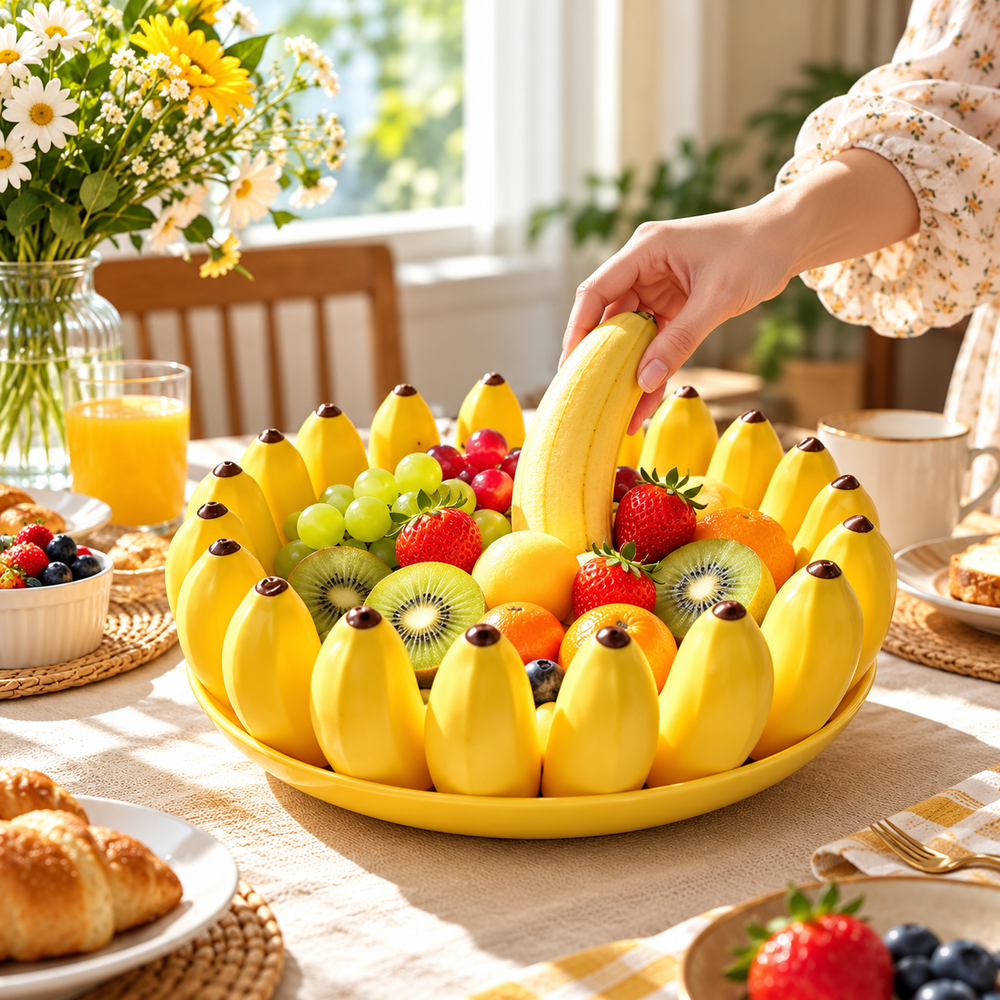 3D- Banana-Shaped Fruit Bowl