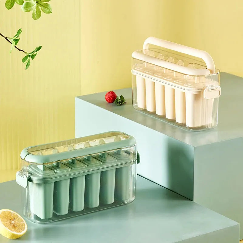 Silicone Popsicle Maker With Storage Box
