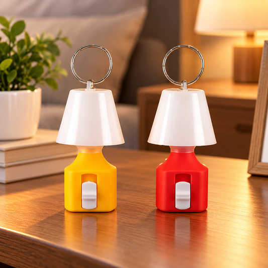 Set Of 3 Mini LED Lamp Keychain