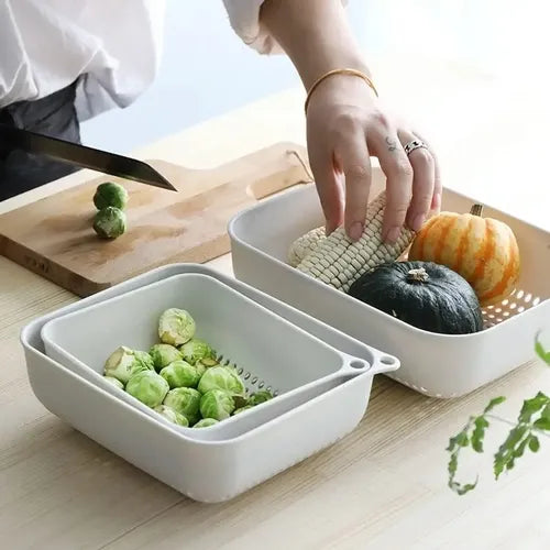 3pcs Kitchen Drain Storage Basket