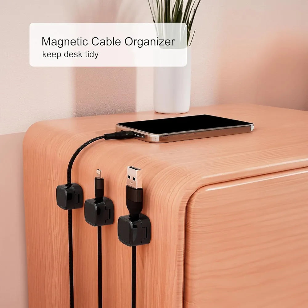 6pcs Set Adjustable Magnetic Cable Holder Organizer