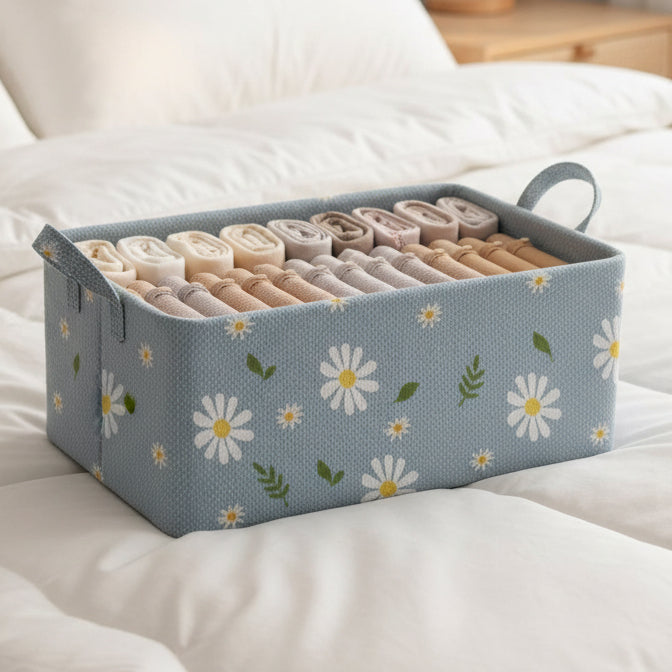 Foldable Wardrobe Organizer, Steel Frame Storage Box