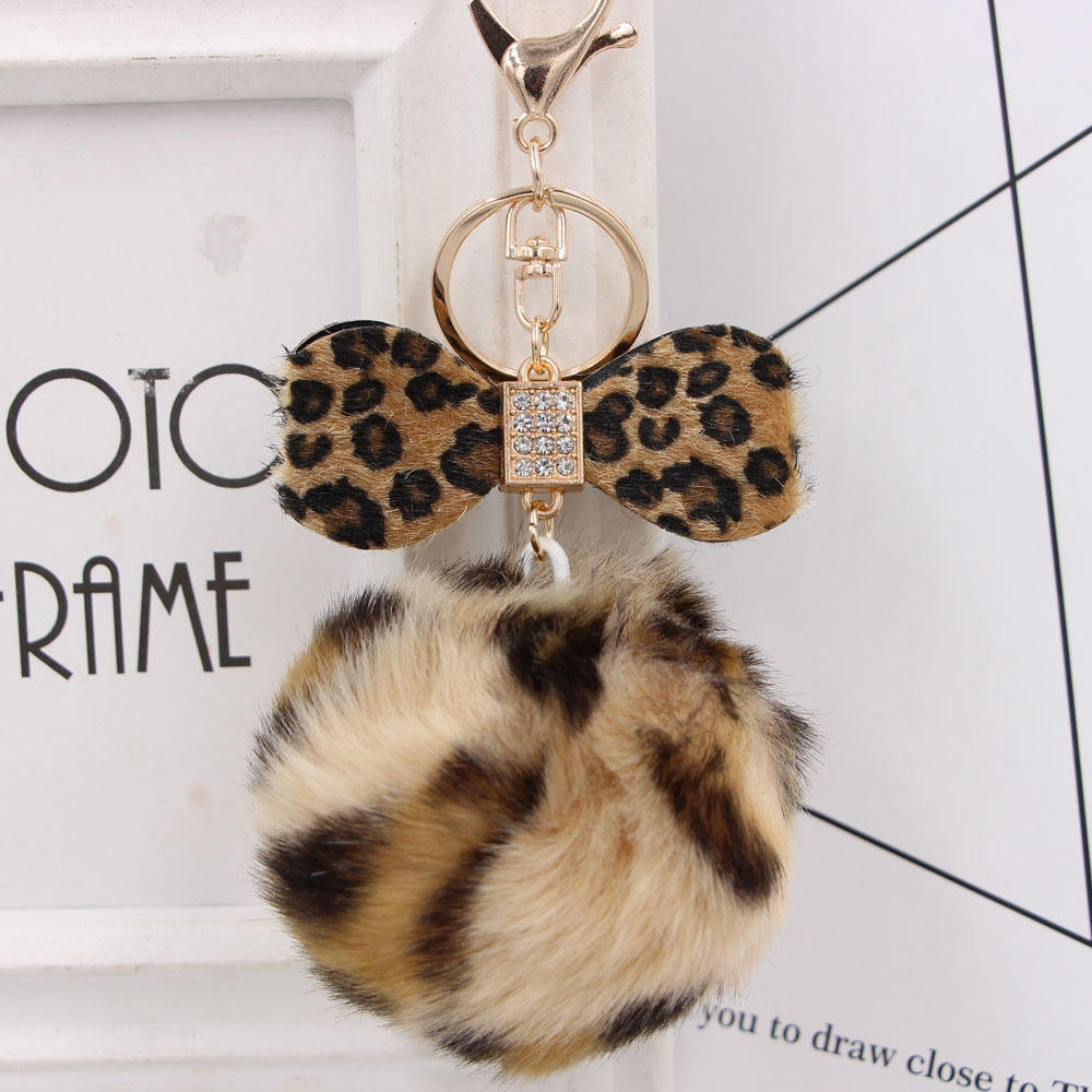 Bow Round Soft Keychain Pendant