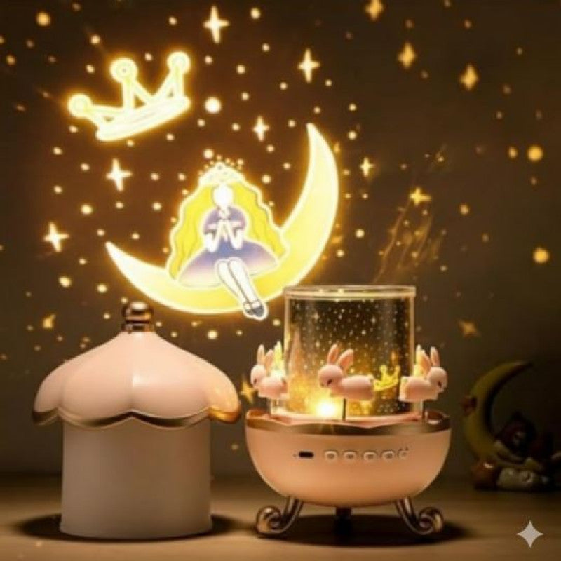 Bunny's Carousel 360° Rotatable Night Light Projector.