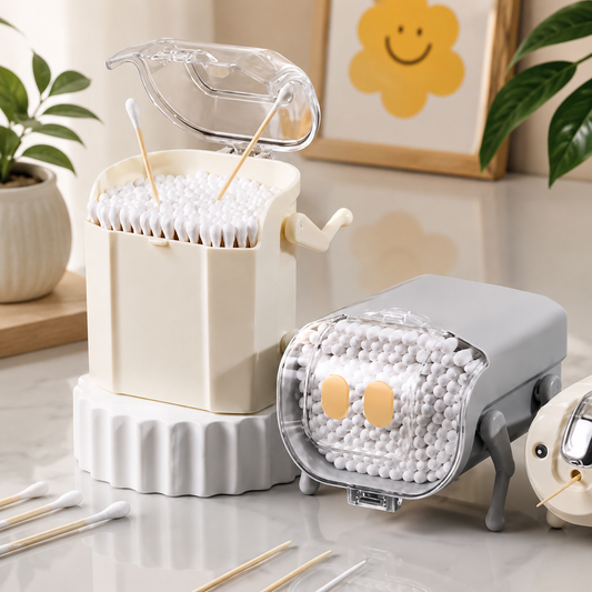 Cotton Swab Dispenser, Cotton Bud Storage Organizer
