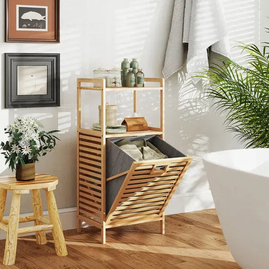 Bamboo Double Multipurpose Clothes Storage Organizer
